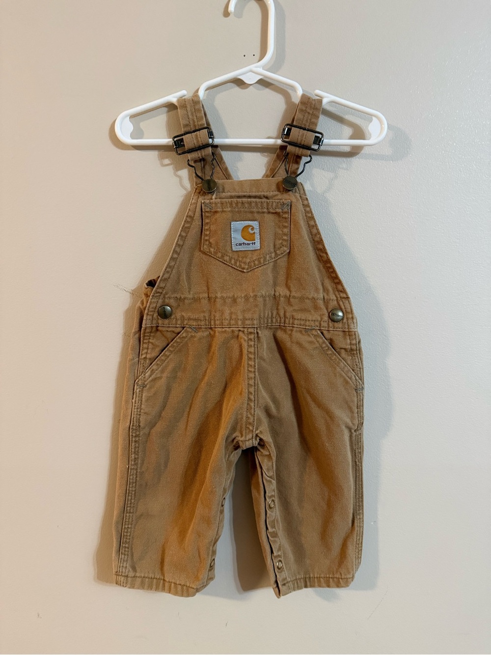Carhartt Vintage Toddler Brown Canvas Overalls 12 months
